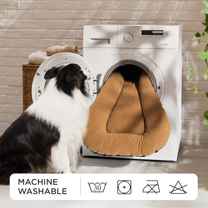 Bedsure Washable Dog Crate Pad for Extra Large Dogs, Anti-Slip Puppy Kennel Dog Bed for Crate - Ultra Soft Fleece Flat Thin Pet Mat (Not Chew Proof), Brown XL 41"x27"