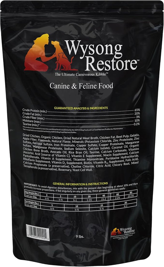 Wysong Restore Canine and Feline Food 9 -lb Bag/case of 5