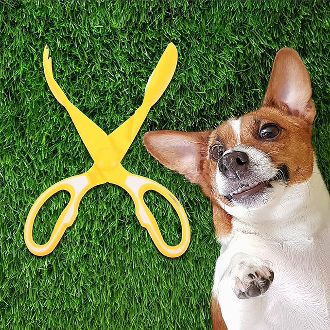 IMIKEYA Heavy Duty Dog Poop Picker and Long Handle Pooper Scooper Portable Pet Waste Catcher with Clamp Tool for Outdoor Dog Supplies