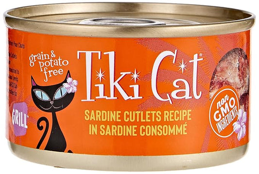 Tiki Cat & Tiki Dog 12/2.8 Oz Grill Sardine-Tahitian Cat Food, One Size