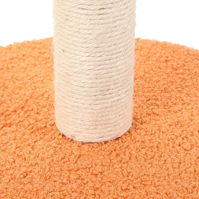 Toyvian Adorable -Shaped Cat Scratching Post with Integrated Climbing Pole, Wear-Resistant Floor Scratching Pole for Small Cats and Kittens Indoor Activity