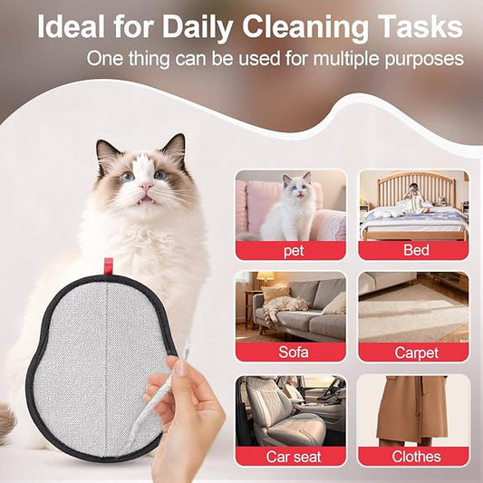 Pet Hair Removal Glove, Pet Magics Brush Glove Hair Removal Grooming Brush Electrostatic Mitt for Cats Dogs Grooming Gloves with 5-Finger Design for Home Furniture Couch Carpet Floor