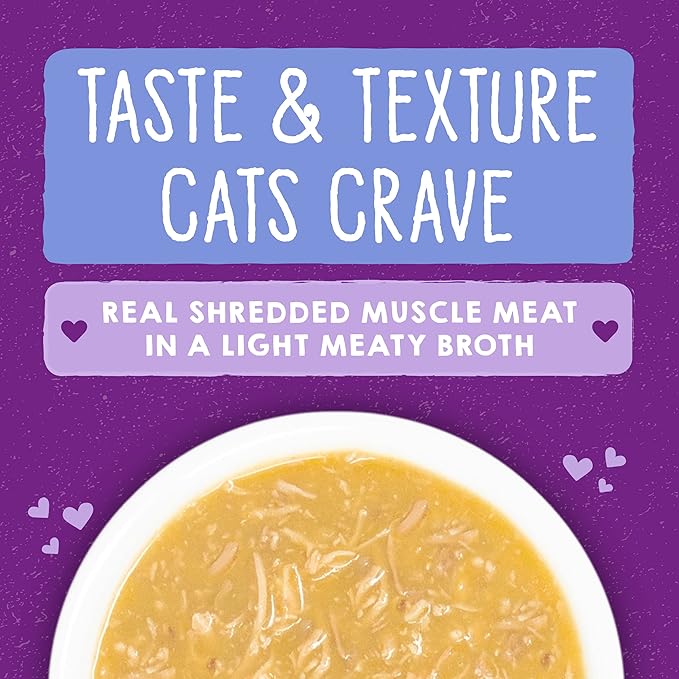 Stella & Chewy's Carnivore Cravings Savory Shreds - Wet Cat Food - High-Moisture Formula with Premium Real Meat - Perfect for Picky Eaters - Chicken & Turkey, 5.2 oz, 24 Count
