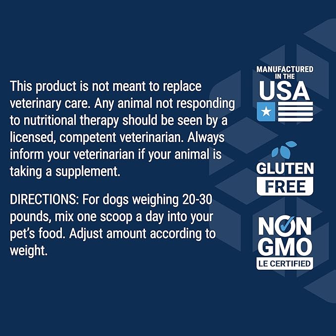 Life Extension Dog Mix, Dog Vitamins and Supplements, probiotics, L-carnitine, B12, folic Acid, Vitamin C, Vitamin E, Rosemary, Nutrient Absorption, Gluten-Free, Non-GMO, 60 Servings