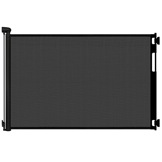 70 Inch Wide Retractable Baby Gate for Doorways, Extra Long Dog Gate Indoor Pet Gate Retractable Gate Outdoor Gates for Decks, Extra Long Baby Gates for Large Openings, Black