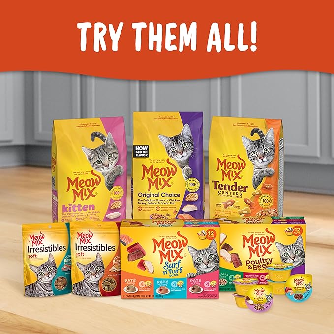 Meow Mix Paté in Gravy Wet Cat Food with Real Tuna & Salmon, 2.75 Ounce (Pack of 12)