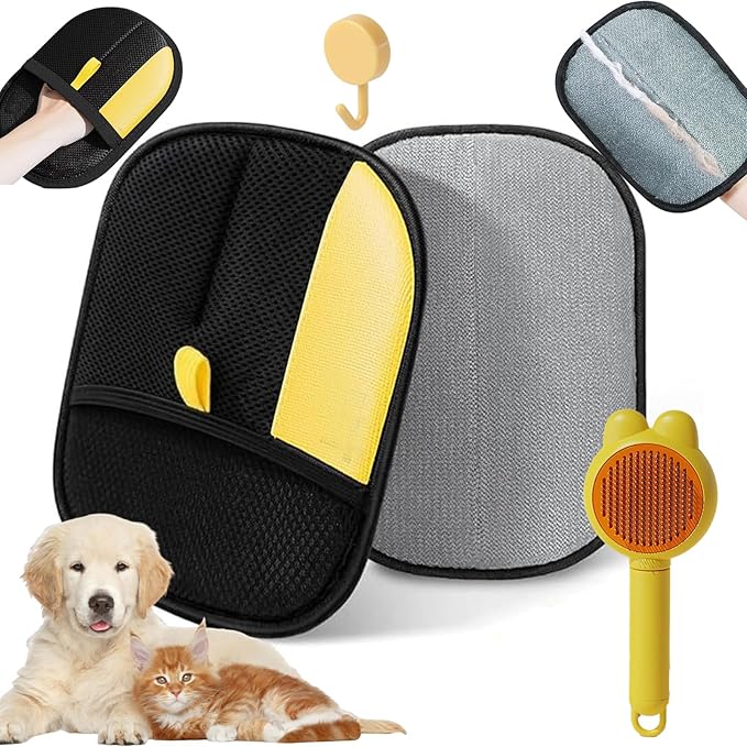 Static Removal Gloves for Pet Hair, 2025 New Pet Hair Remover Glove, Electrostatic Pets Hairs Remover, Pets Grooming Gloves for Carpet, Couch, Clothing and Other Surfaces (1PC)