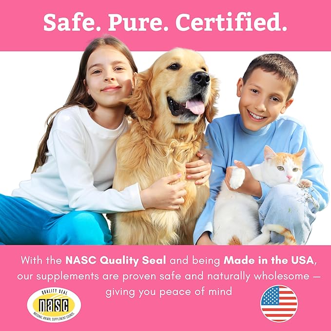 Wholistic Pet Organics Probiotics for Dogs with Digestive Enzymes & Prebiotic Fiber - 8 Oz - Daily Cat & Dog Probiotics for Digestive Health, Anti Diarrhea & Gut Support - Cat Probiotic - 227 Scoops