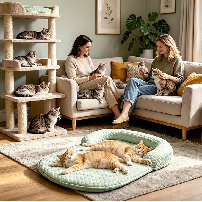 Cooling Pad Dog, Breathable Sleeping Rug, 25.59x19.69x4.72 Inch Soft Self Pet Mat, Comfort Aid with Crate Style, Compact Supply with Sofa Use, Accessories for Small Medium Large Dogs Kitten and Kennel