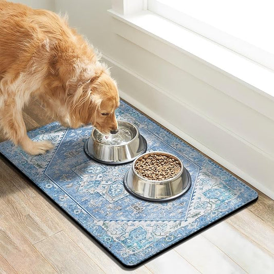 Dog Food Mats for Floors, Absorbent Dog Bowl Mat for Food and Water Dispenser Mat, Quick Dry Cat Food Mat Pet Supplies