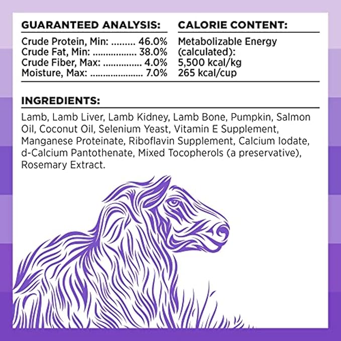 BIXBI Liberty Freeze-Dried Dog Food Topper & Treats, Lamb – 97% Meat & Organs, No Refrigeration – USA Made, 4.5 oz