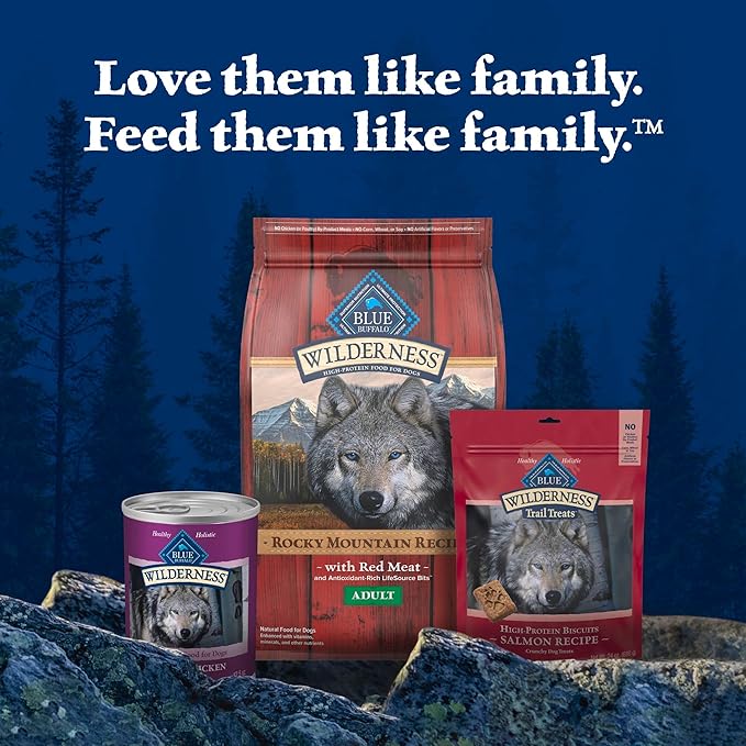 Blue Buffalo Wilderness Adult Wet Dog Food, High-Protein & Grain-Free, Made with Natural Ingredients, Beef & Chicken Grill, 12.5-oz Cans, 12 Count