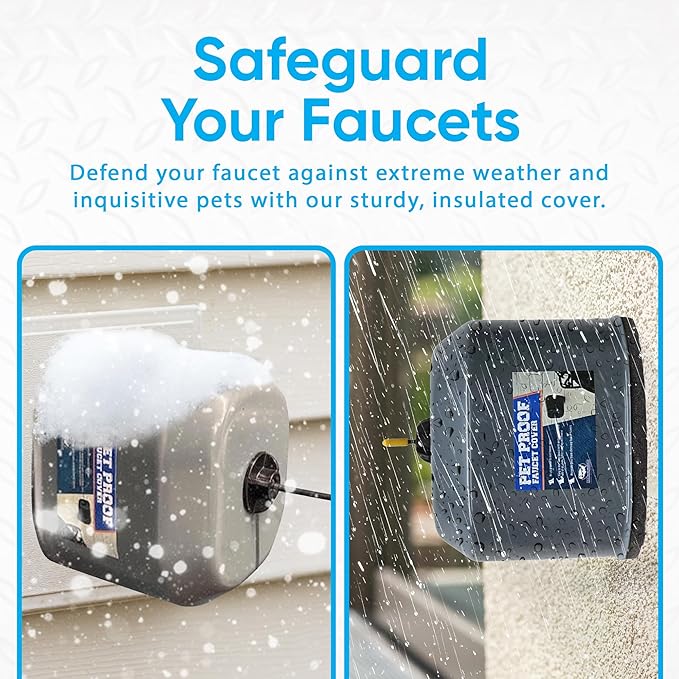 Cold Front Product Metal Faucet Cover - Pet Proof Outdoor Faucet Covers - Hose Bib Covers - Water Spigot Protector - Durable Outdoor Spigot Protection - 5.5" x 6.5" x 5.0" (Pack of 2, Gray)