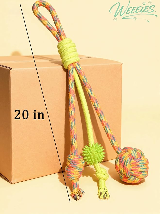 5 Pack Interactive Dog Toy Set,Squeaky Latex, Plush & Rope Toys for Medium Dogs, Fun Chew Toys for Training, Play, and Exercise