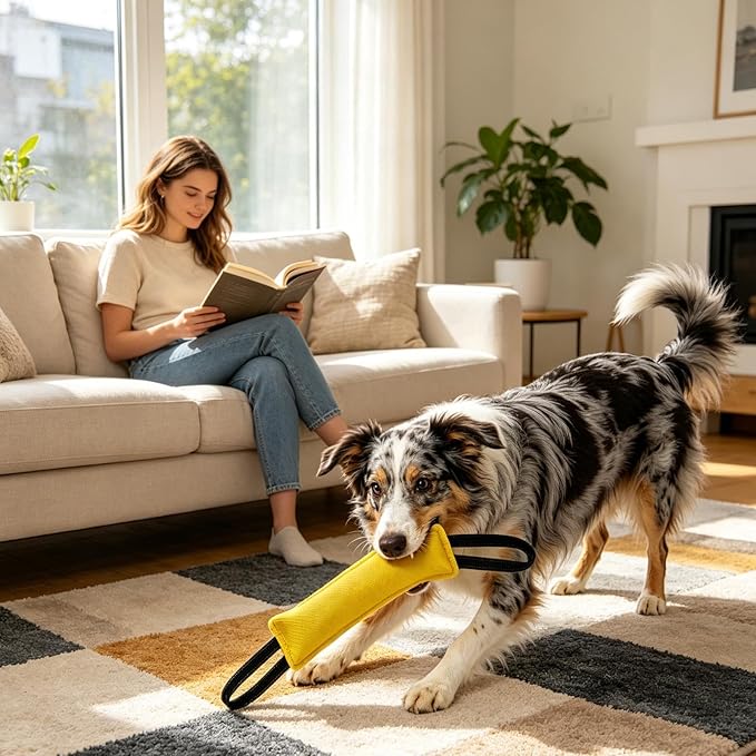 Dog Training Tool - Pet Fetch Supplies, 58x7cm Bite Resistant Dog Chew Toy for Training, Sturdy Structure with Flexible Texture, Reliable Animal Tool for Play Boosting and Pet Engaging