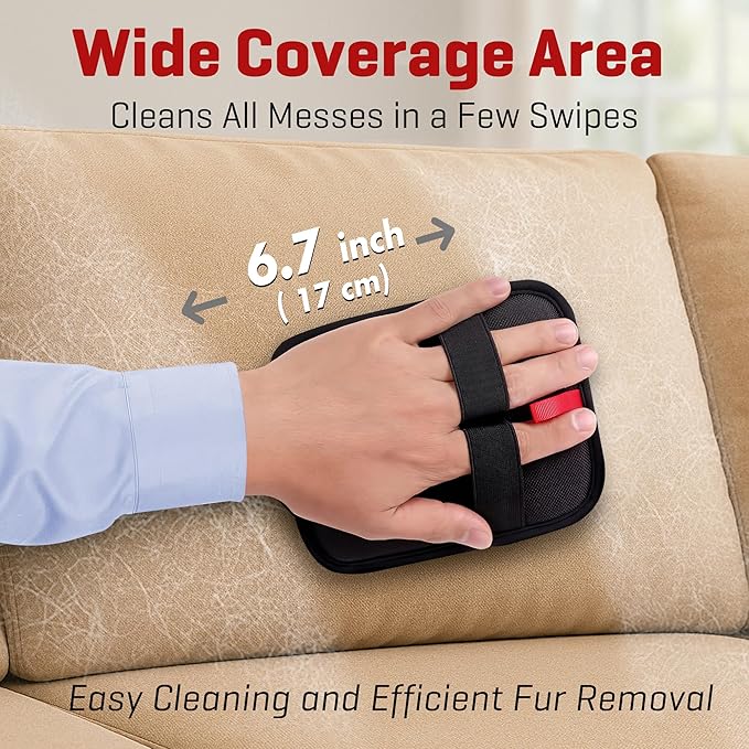 Pet Hair Remover Gloves for Cats & Dogs, Electrostatic Pet Hair Removal Gloves Brush for Pets Hair, Upgraded Animal Fur Removal Tool, Reusable Cats & Dogs Grooming Gloves for Hair Removal (2)