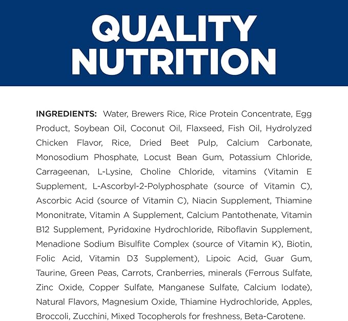 Hill's Prescription Diet Derm Complete Rice & Egg Recipe Wet Dog Food, Veterinary Diet, 13 oz. Cans, 12-Pack