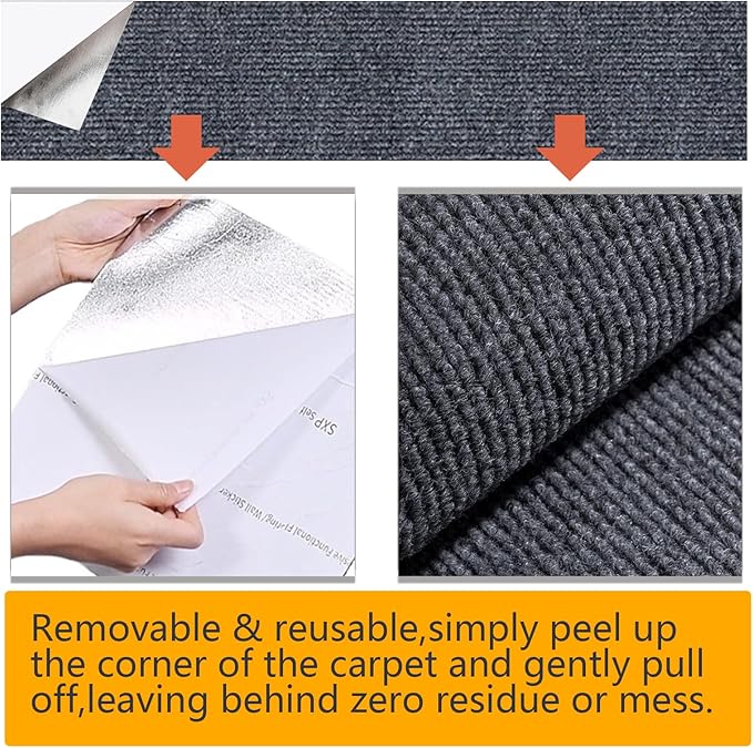 Cat Scratch Furniture Protector Keep Couch Sofa Protection Anti Claws Corner Wall Scratcher Post Sisal Scratching Mat Carpet Pad Cover Fabric Tree Guards Remnants 40"x15.8" (Deep Grey)