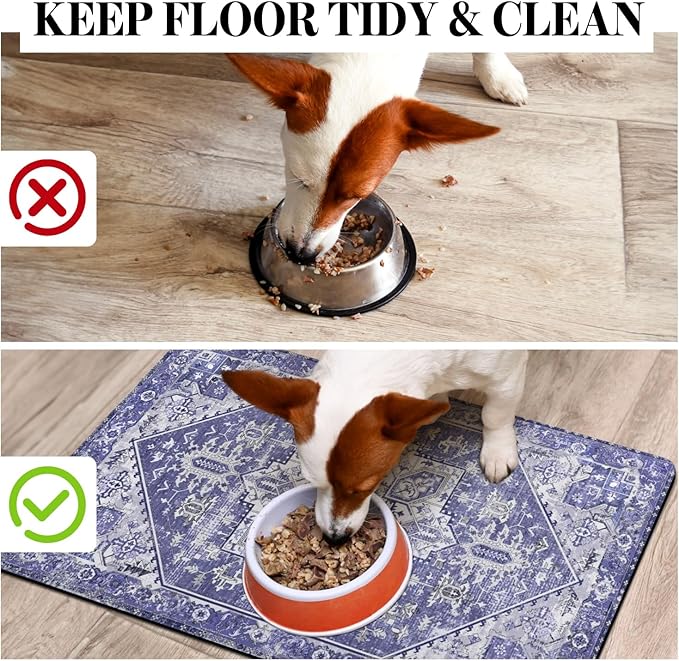 Dog Food Mats for Floors, Absorbent Dog Bowl Mat for Food and Water Dispenser Mat, Quick Dry Cat Food Mat Pet Supplies