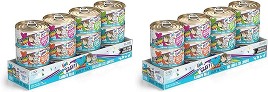 Weruva B.F.F. OMG - Best Feline Friend Oh My Gravy!,Variety Pack,Rainbow Road,Wet Cat Food by,2.8oz Can,(Pack of 24)