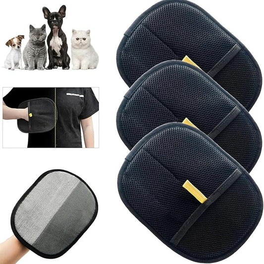 Double-Sided pet Grooming Gloves, Pet Gloves Grooming for Dogs, Cat Grooming Gloves, Celery Pets, Pet Grooming Gloves, Versatile Grooming Gloves for Washing, Deshedding, Drooming (3 Pcs)