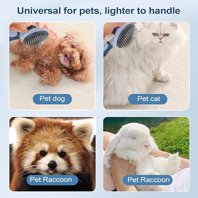 Cat Hair Brush | Stainless Steel Portable Shedding Comb,Cat Dematting Comb,for Dogs Indoor Outdoor Home Bath Shower Apartment Washing Cleaning