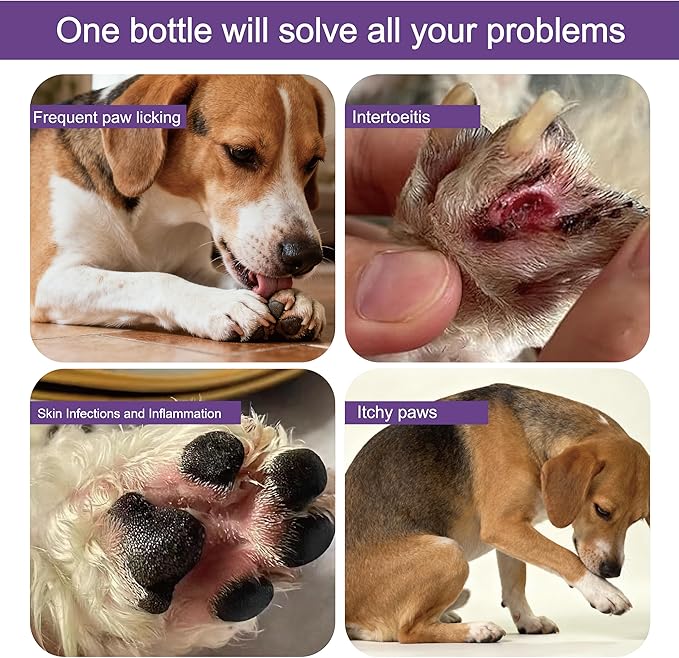 3.4oz Rinse-Free Dog Paw Cleaner - Gentle for Sensitive Paws,Dog Toe Cleaner to Reduce Occasional Licking, Deep Clean & Moisturize, Pet Grooming Supplies