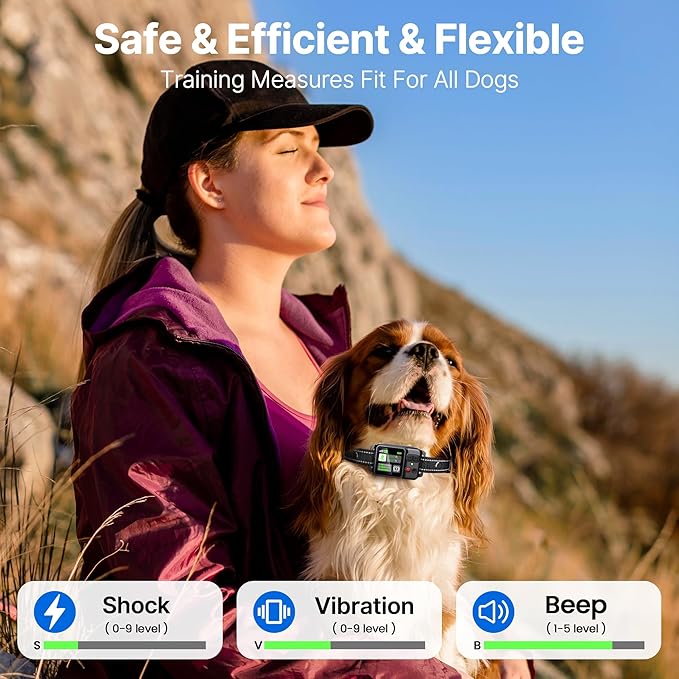 GPS Wireless Dog Fence System, Circular Electric Fence for Dogs | Adjustable Range from 49 to 6561 ft | GPS Positioning, Protection Mode, 100% Waterproof | Outdoor Use Only
