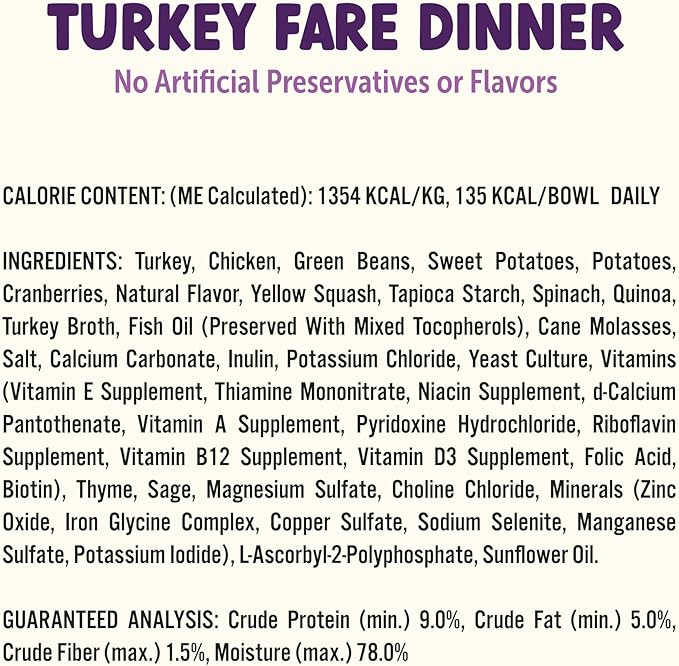Wet Dog Food Cups, Chicken Pot Pie Dinner, Turkey Fare Dinner, Homestyle Beef Dinner Variety Pack- 3.5 oz Cups (Pack of 12), Made in The USA with Real Beef