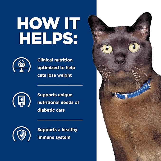 Hill's Prescription Diet m/d GlucoSupport with Liver Flavor Canned Cat Food, Veterinary Diet, 5.5 Ounce (Pack of 24)