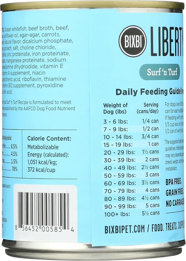 Bixbi Surf 'n Turf Wet Dog Food, 12.5 OZ