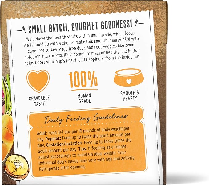 The Honest Kitchen Human Grade Butcher Block Pâté: Turkey, Duck & Root Veggies Wet Dog Food, 1 Count (Pack of 6)