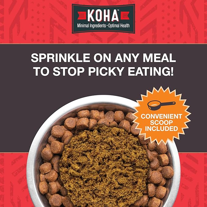 KOHA Raw Life Freeze-Dried Raw Topper Beef for Dogs and Cats, High Protein Meal Topper for Picky Eaters with Probiotics, 8oz Bag