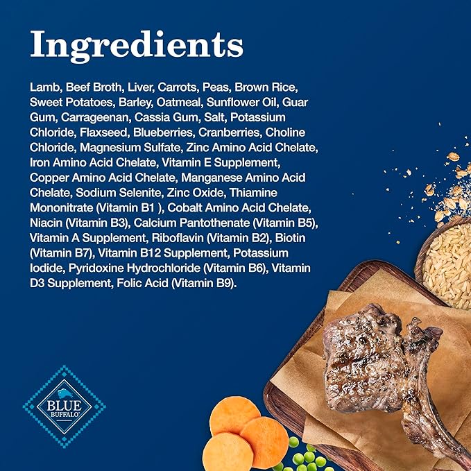 Blue Buffalo Homestyle Recipe Lamb Dinner with Garden Vegetables Wet Dog Food for Adult Dogs, Chicken Recipe, 12.5 oz. Cans, 3 Count