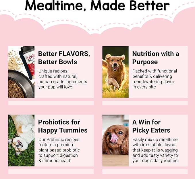 Flavors Food Topper for Dogs, Red Meat Recipe, 6-Ounce, Pack of 2