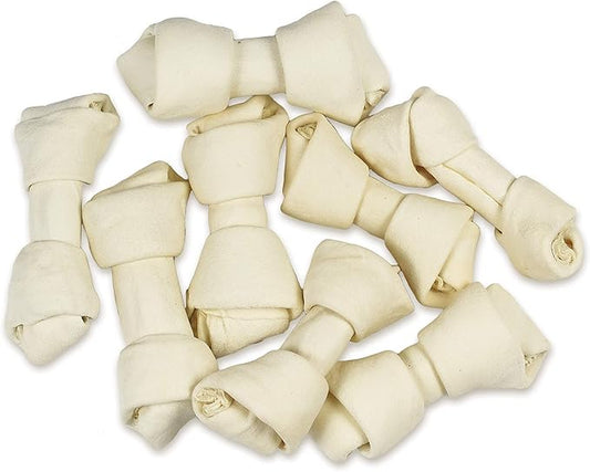 hotspot pets 4–5 Inch Rawhide Dog Bones (10 Pack) – USDA Certified Facility, from Grass-Fed Brazilian Cows, Supports Dental Health & Good Behavior