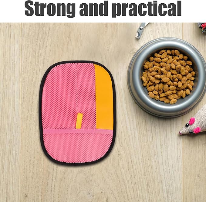 Kisangel 3pcs Pet Hair Removal Gloves for Dogs and Cats – Static Electrostatic Grooming Mitts – Reusable Double-Sided Shedding Gloves for Pet Fur Cleaning
