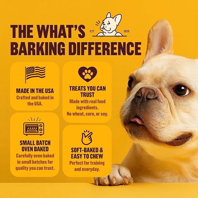 What's Barking Shakers Meal Toppers, Dog Treat Crumbles for Food Topping, Pet Essentials, Sprinkle Topper for Kibble or Wet Food, Made in USA, Resealable Bag, Pumpkin Bread Flavor, 5 oz
