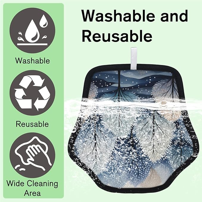 Trees Electrostatic Pet Hair Removal Glove for Cats & Dogs - Reusable Grooming Mitt for Couch, Carpet, Car Seat & Laundry - Large 9x9 Inch