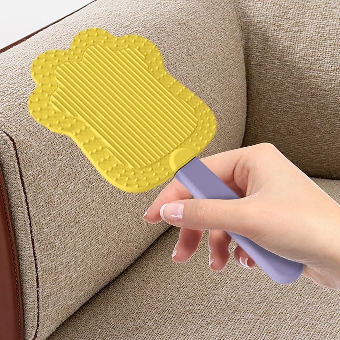Pet Hair Removal Tool | Reusable Cleaning Comb - Cat Hair Brush Dog Grooming Supplies | for Furniture Couch Carpet Fabric Clothes Bed Mat Home Office Travel Apartment