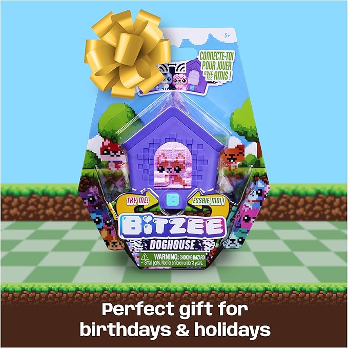 BITZEE, Doghouse Interactive Toy with 15 Puppies Inside, 3D Playroom, Great for Easter Gifts, Digital Pet Reacts to Touch