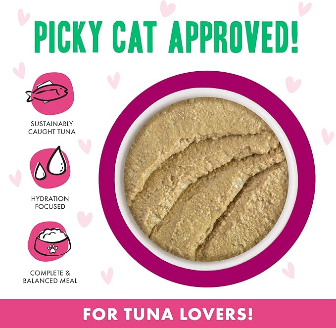 Weruva B.F.F. Play - Best Feline Friend Paté Lovers, Aw Yeah!, Tuna & Duck Double Dare with Tuna & Duck, 5.5oz Can (Pack of 8)