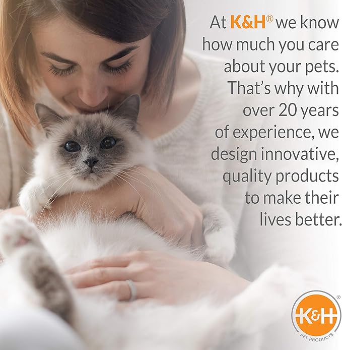 K&H Pet Products Heated Outdoor Cat House for Outside Pets in Winter, Weatherproof Outdoor House for Ferals, Insulated Kitty Shelter, 2 Doors, Waterproof Heated Cat Bed, Safety Listed - Cottage 20W