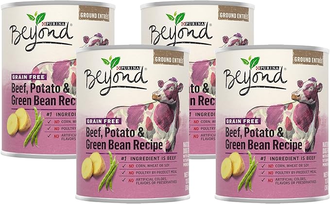 Nestle Purina Petcare Purina Beyond Dog Food - Grain Free Beef, Potato and Green Bean Recipe 13 oz. (178097) (Pack of 4)