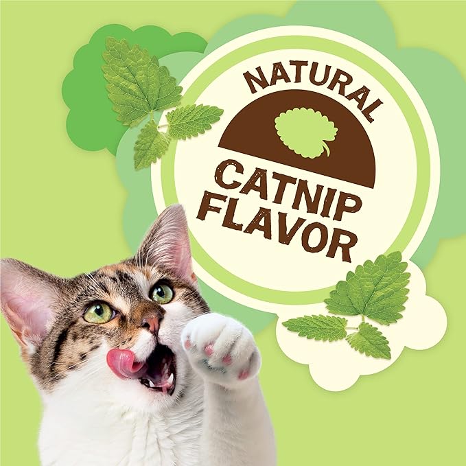 Friskies Purina Made in USA Facilities,Natural Cat Treats,Party Mix Natural YUMS Catnip Flavor - 20 Ounce,(Pack of 2)