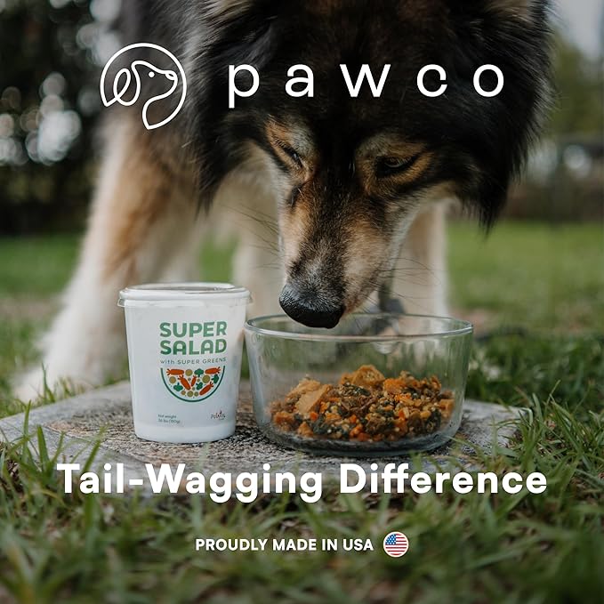 Pawco SuperSalad for Dogs – Supports Hydration, Digestion & Overall Health – Veggie-Packed Meal Topper with Whole Vegetables, Flaxseed, Omega-3 & Postbiotics – Pack of 8 x 7oz