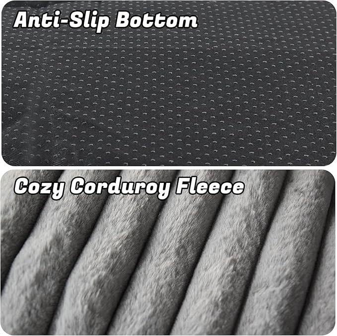 Cat Couch for Pets - Cute Cat Beds for Indoor Cats with Removable Cover, Washable Soft Corduroy Plush, Fluffy Supportive Pet Sofa Chair for Small Dog & Cats, 30 inch Grey