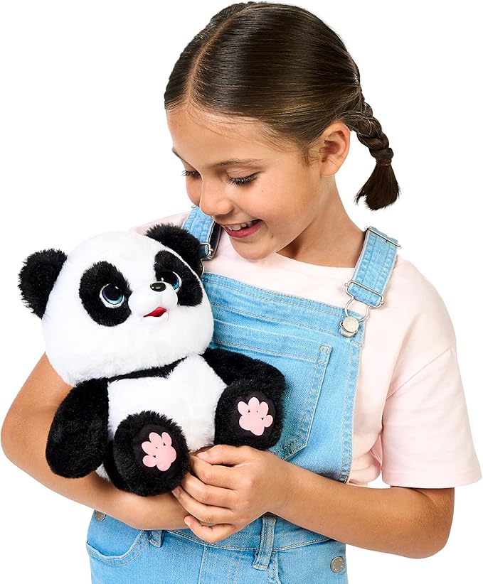 Little Live Pets My Baby Talking Panda ChuChu, Cuddly Panda Toy Plush with 50+ Sounds, Potty Dance, Kick, Feed, Kids Interactive Animal Toys Ages 4+