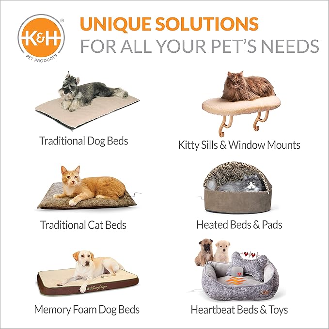 K&H Pet Products Lectro-Soft Outdoor Heated Dog & Cat Bed Replacement Cover, Fits K&H Lectro-Soft Medium Beds (Heated Bed Sold Separately), Machine Washable Fleece Cover - 24 X 19in