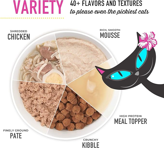 Tiki Cat Luau Pâté, Ahi Tuna & Chicken Recipe in Chicken Consumme, Grain-Free Balanced Nutrition Wet Canned Cat Food, for All Life Stages, 2.8 oz. Cans (Pack of 12)